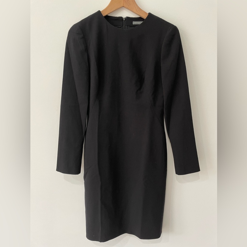 Alexander McQueen Black Dress Zipped sleeves LBD Size US6
